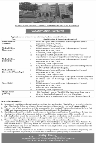 6 Medical and Teaching Institution Latest Jobs 2024